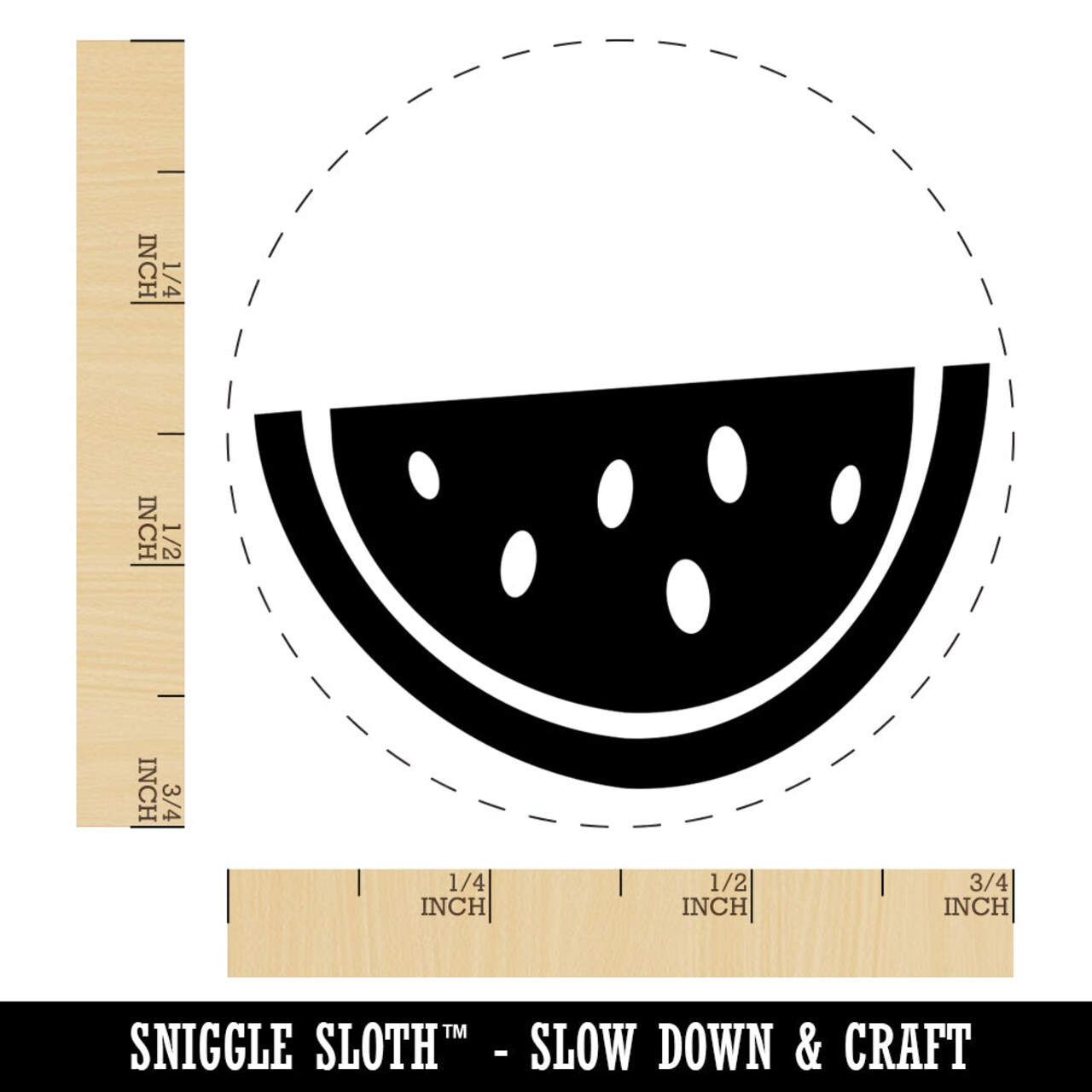 Watermelon Fruit Slice Self-Inking Rubber Stamp for Stamping Crafting Planners